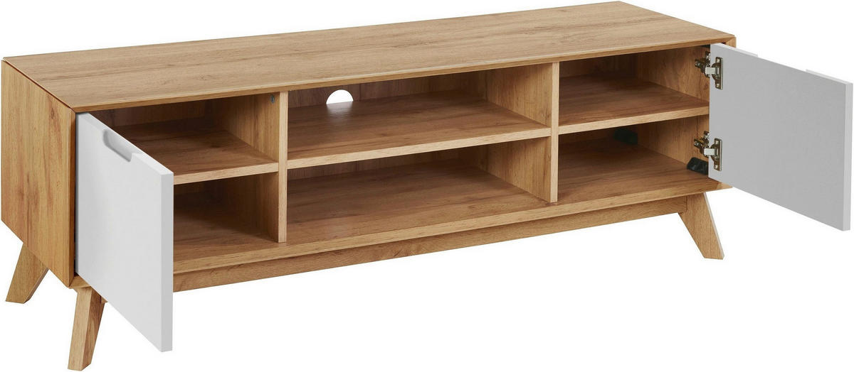 LOWBOARD ESSEN 135/45/40 cm  stehend  - Eiche Wotan/Weiß, Design, Holzwerkstoff (135/45/40cm) - Livetastic