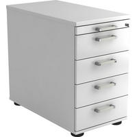 ANSTELLCONTAINER 42,8/72-76/80 cm  - Chromfarben/Schwarz, KONVENTIONELL, Holzwerkstoff/Kunststoff (42,8/72-76/80cm) - Venda