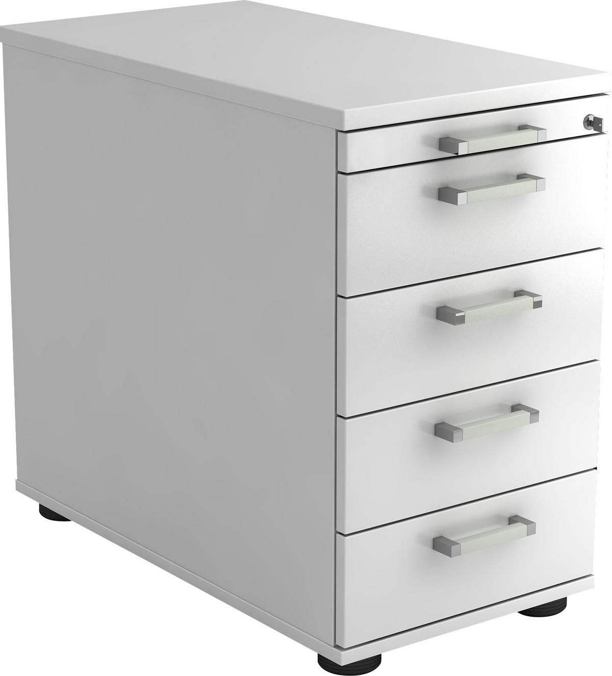 ANSTELLCONTAINER 42,8/72-76/80 cm  - Chromfarben/Schwarz, KONVENTIONELL, Holzwerkstoff/Kunststoff (42,8/72-76/80cm) - Venda