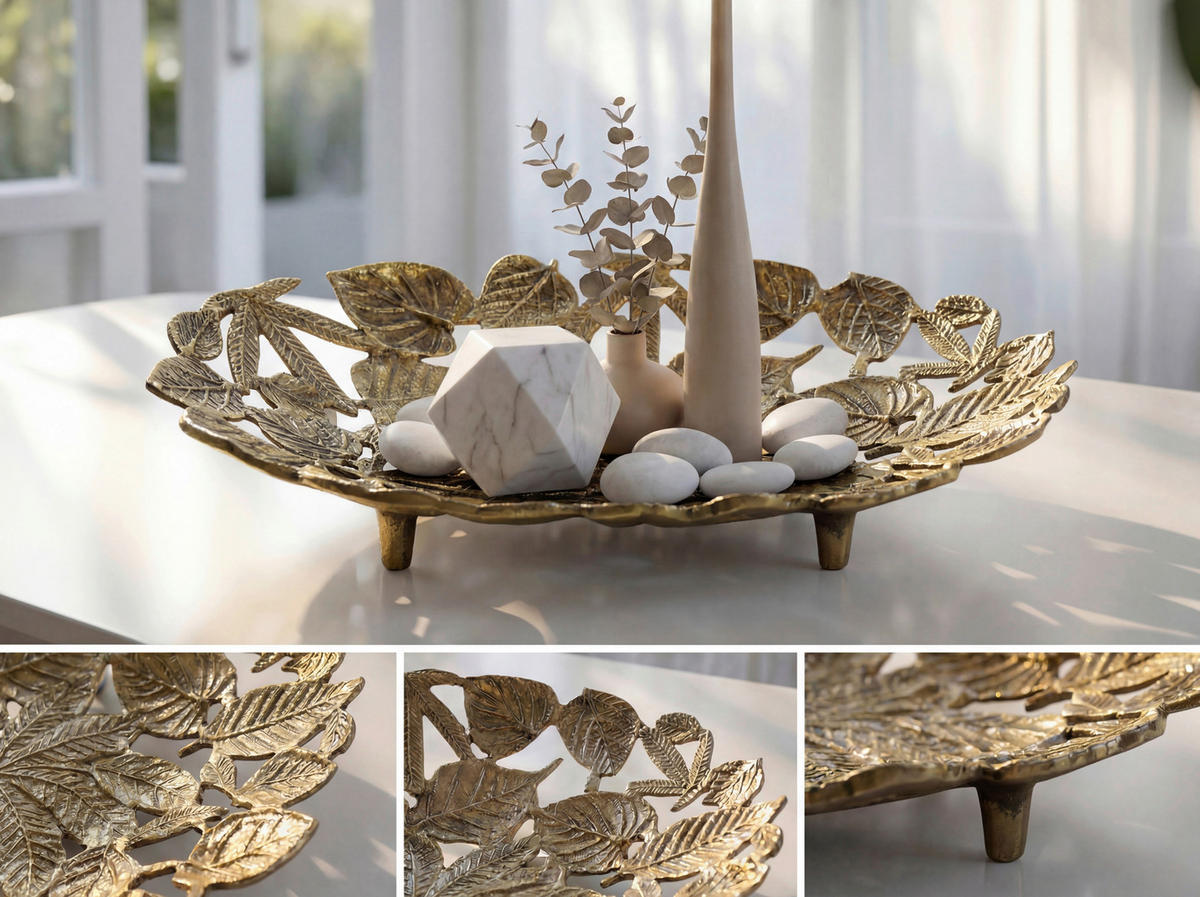DEKOSCHALE - Goldfarben, Design, Metall (49/8/31cm) - Livetastic