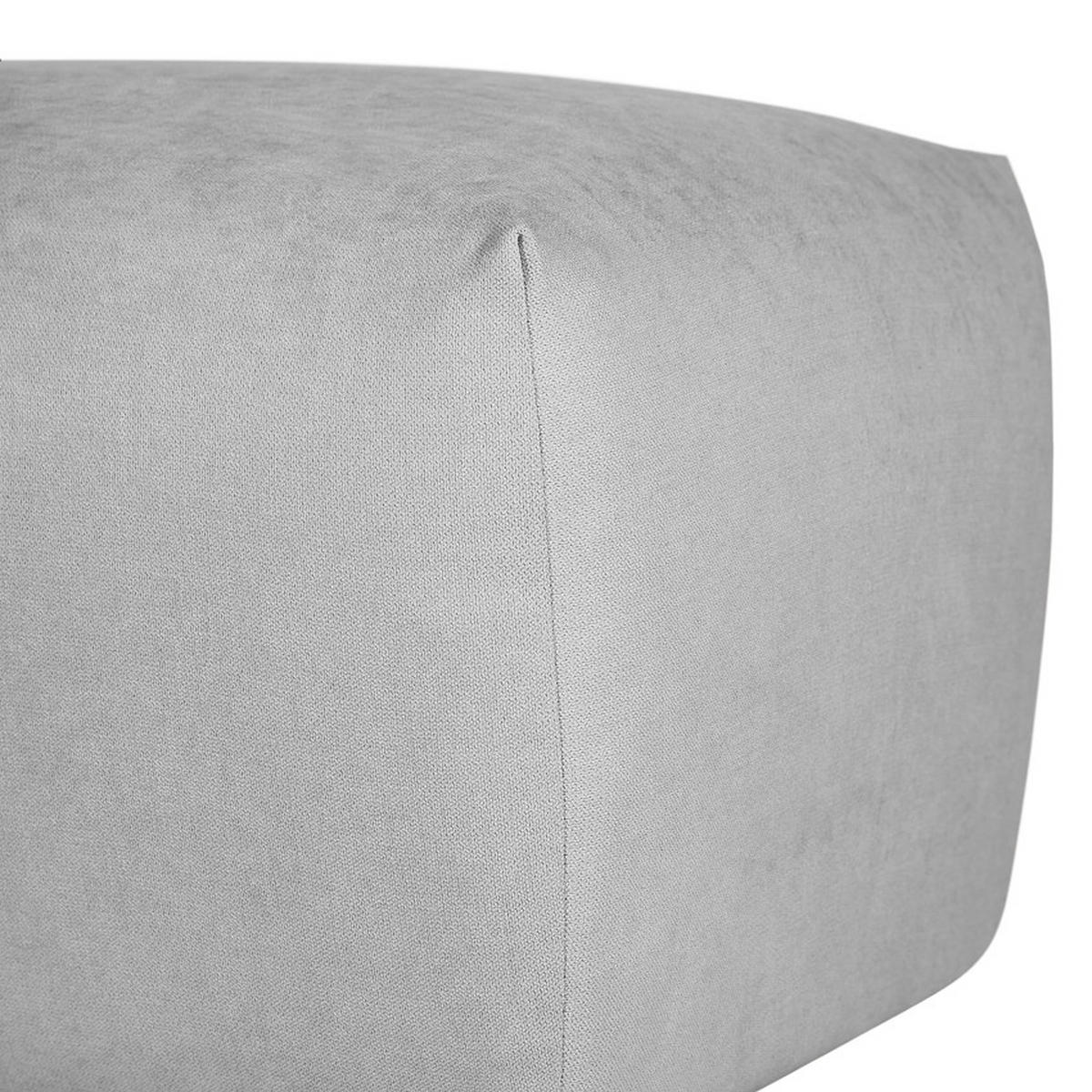 HOCKER in Textil Grau  - Schwarz/Grau, Modern, Kunststoff/Textil (102/41/52cm) - Trendmanufaktur