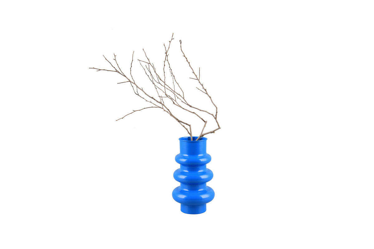 DEKOVASE  - Blau, Basics, Metall (17/30/17cm)