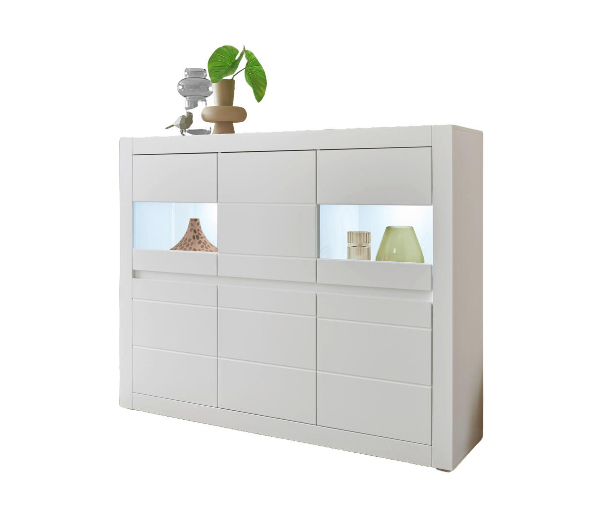 HIGHBOARD , 165/132/42 cm,  - Eichefarben/Silberfarben, Design, Holzwerkstoff/Kunststoff (165/132/42cm) - MID.YOU