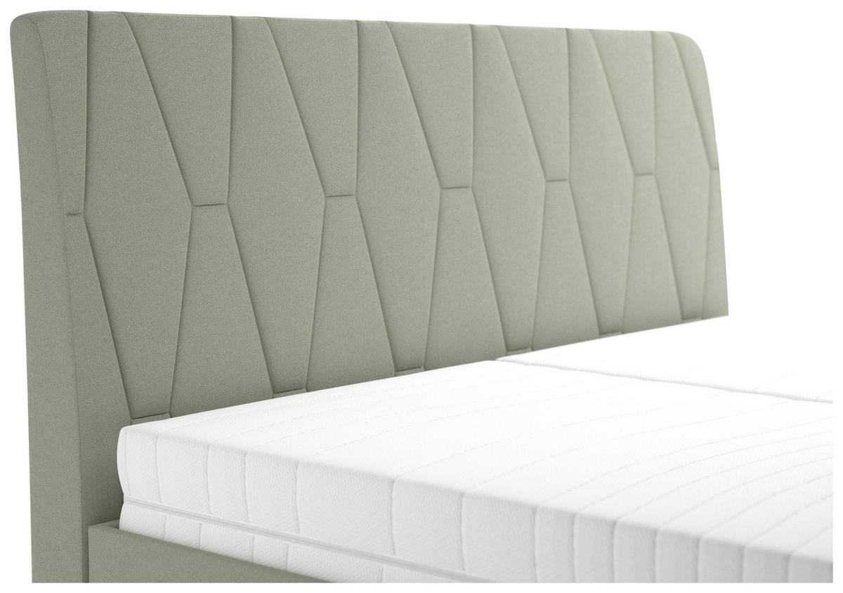 ČALÚNENÁ POSTEĽ, 180/200 cm, zelená - čierna/zelená, Basics, drevo/textil (180/200cm) - Blanar
