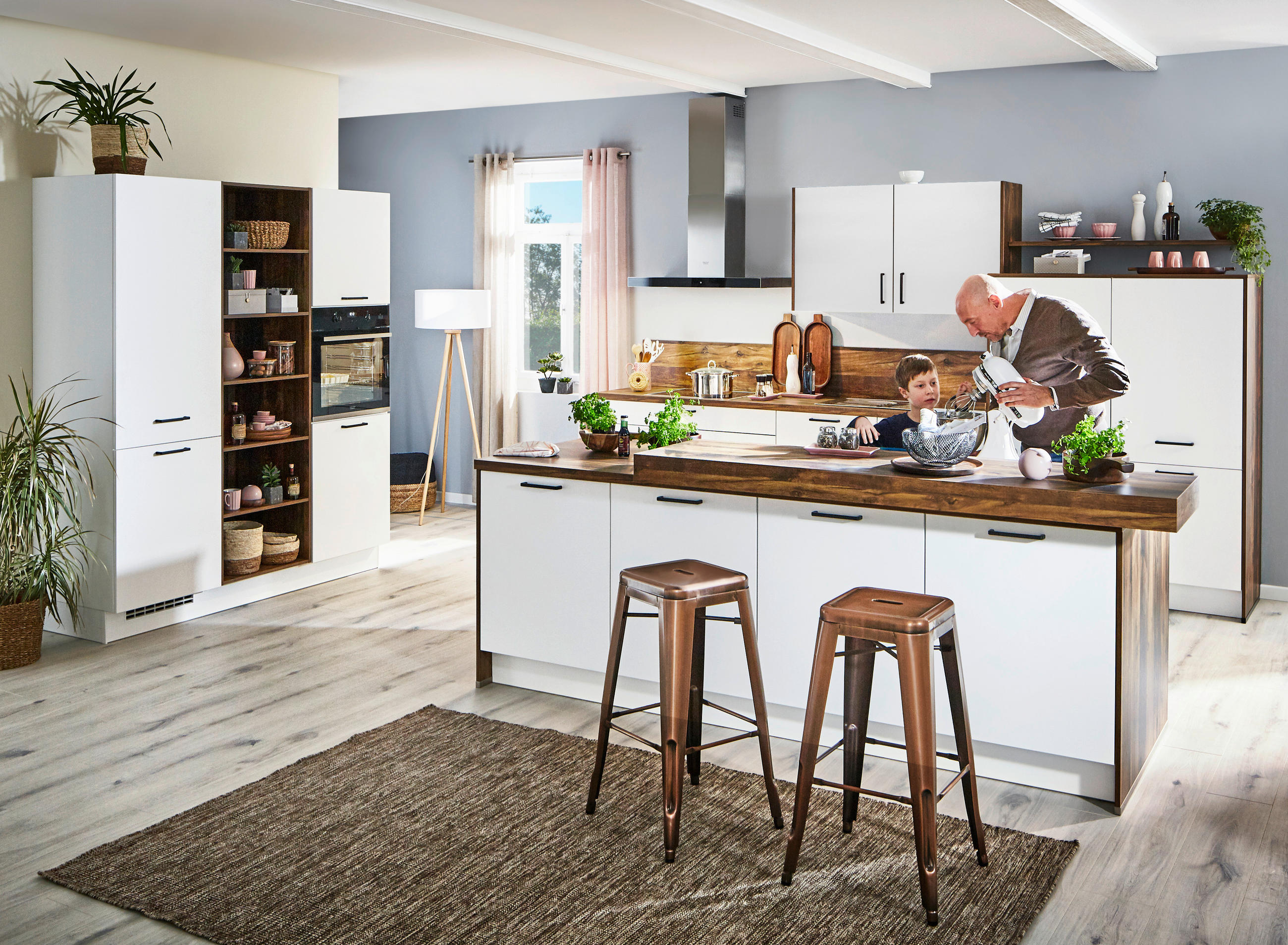 EINBAUKÜCHE   - Weiß, Design, Holzwerkstoff - Celina