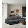 ECKSOFA VIGO Graphitfarben  - Schwarz/Graphitfarben, Design, Textil (172cm) - MID.YOU