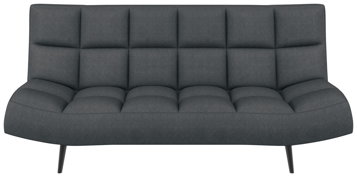 SCHLAFSOFA  in Mikrofaser Grau  - Schwarz/Grau, KONVENTIONELL, Holz/Textil (197/85/92cm) - Carryhome
