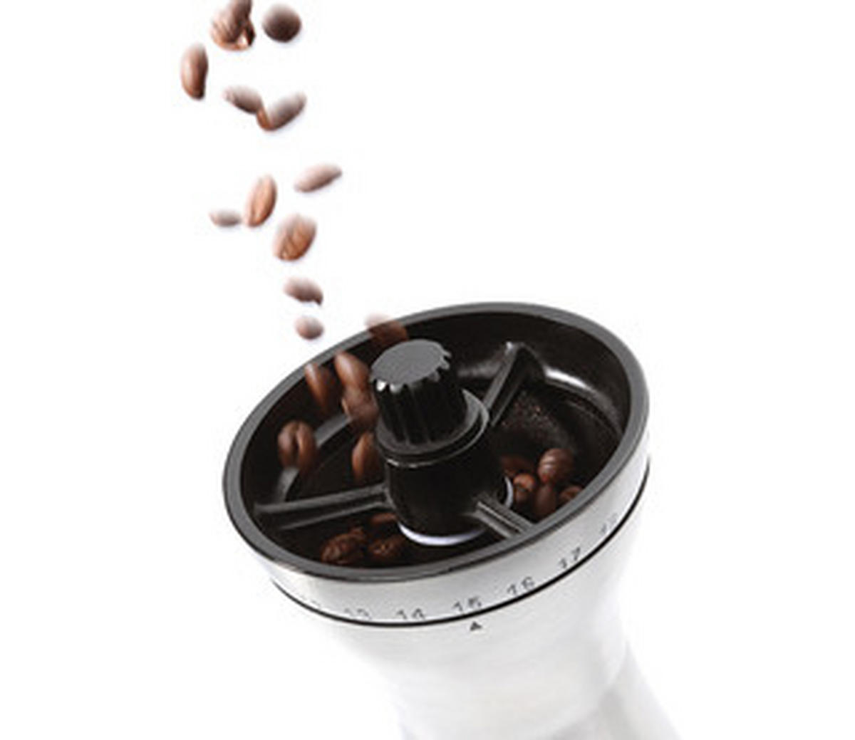 KAFFEEMÜHLE MANAOS  - Edelstahlfarben/Schwarz, Basics, Kunststoff/Metall (9/24cm) - Zassenhaus