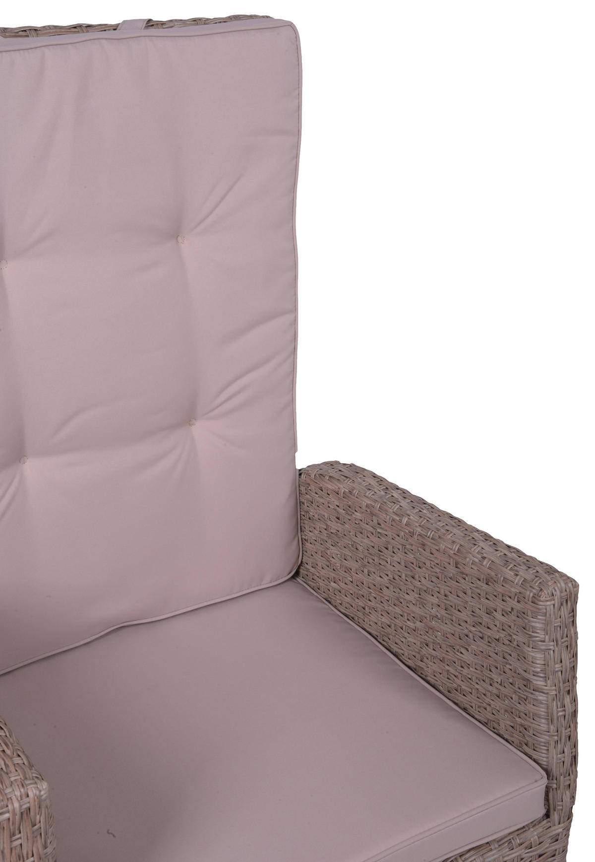 GARTENSTUHL-SET Aluminium Creme, Grau  - Creme/Braun, Basics, Kunststoff/Textil (68/109/60cm) - Gardenson