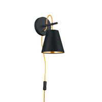 WANDLEUCHTE   - Goldfarben/Schwarz, Design, Metall (26,5/15/19,5cm) - Trio Leuchten