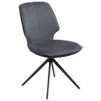 STOL, kovina, tekstil siva, temno siva  - temno siva/siva, Design, kovina/tekstil (49/86,5/63cm) - Novel