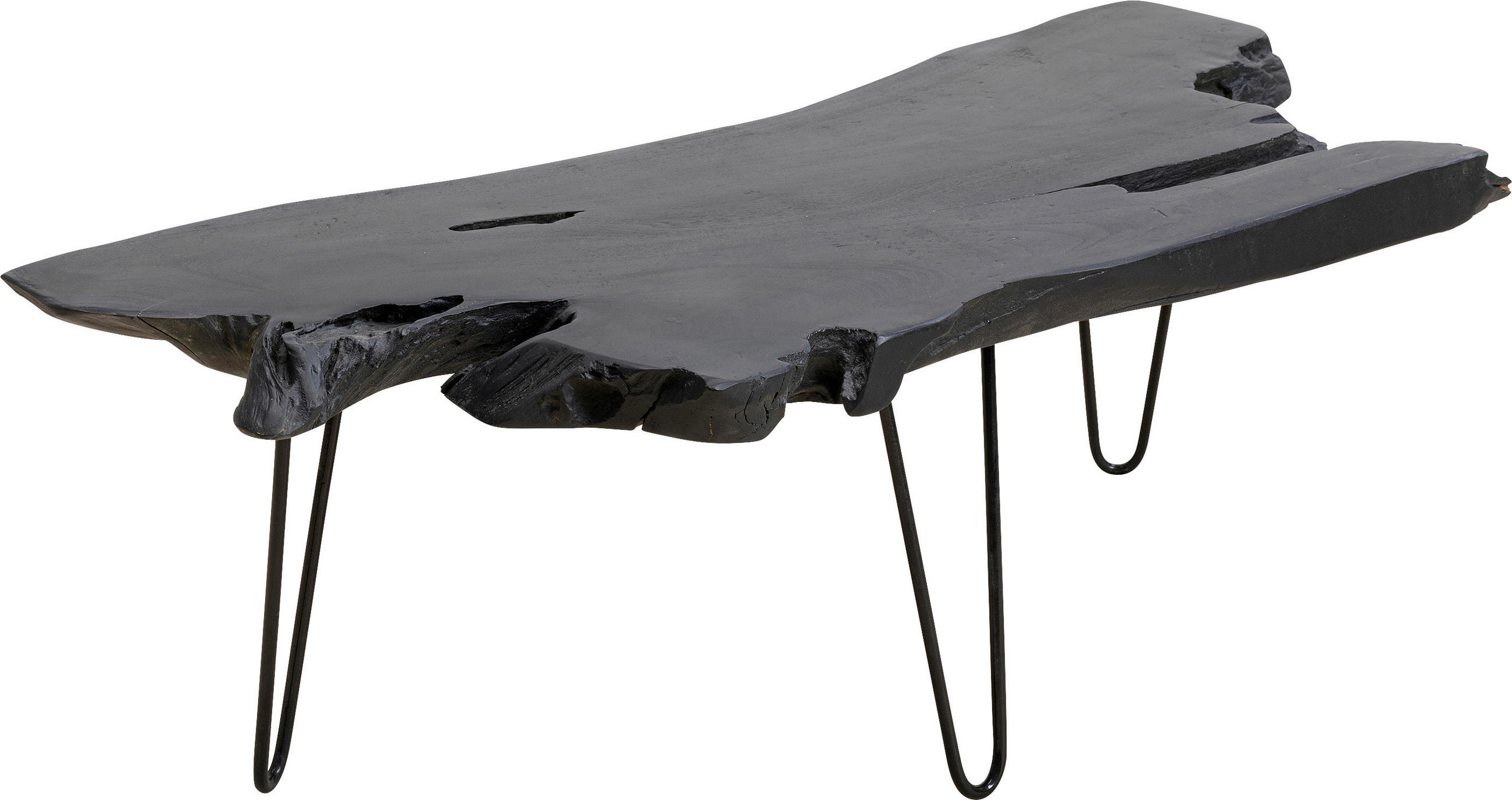 COUCHTISCH in Holz, Metall 100/40/40 cm  - Schwarz, Design, Holz/Metall (100/40/40cm) - Ambia Home
