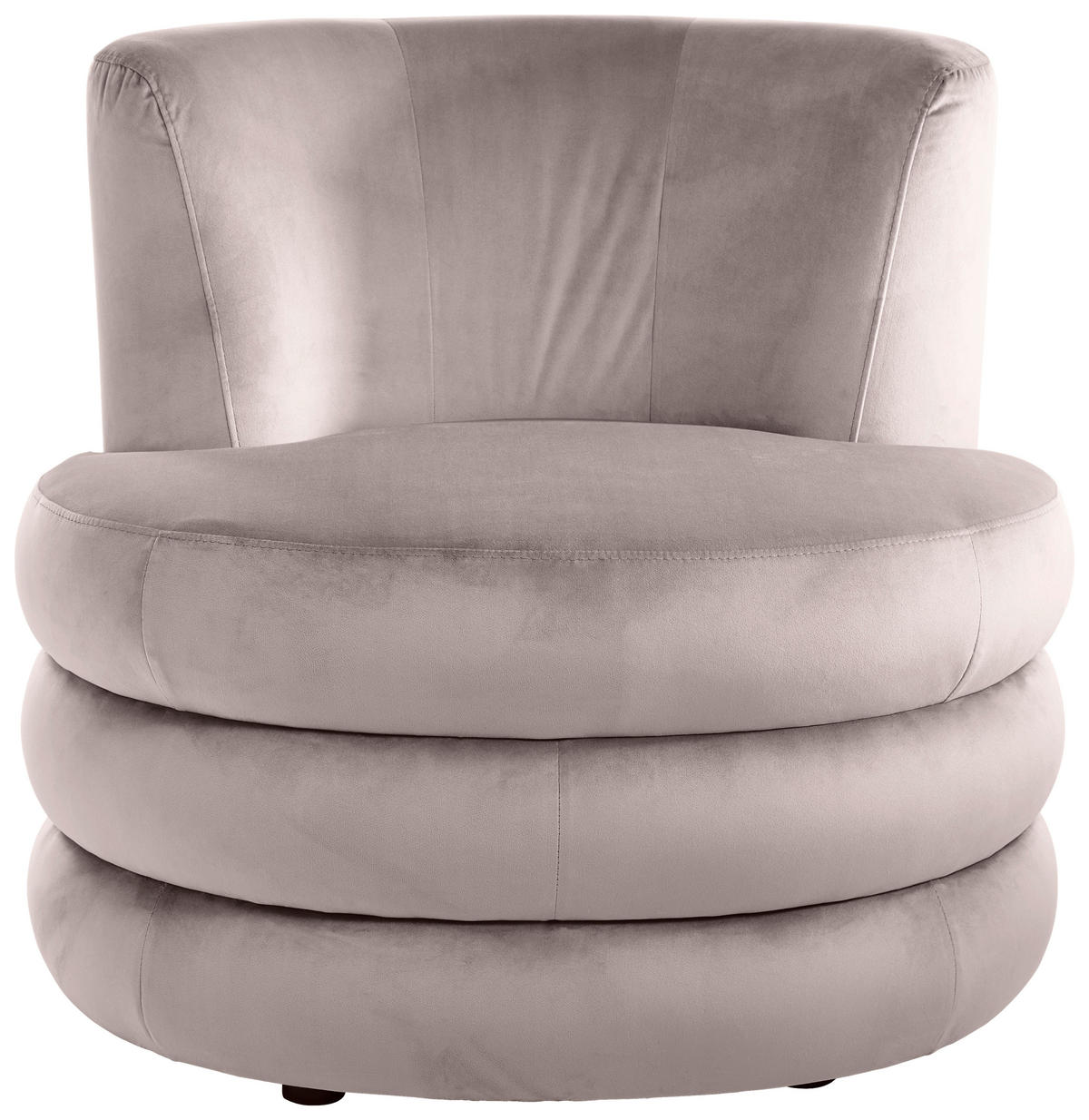 DESIGNSESSEL in Flachgewebe Altrosa  - Edelstahlfarben/Altrosa, Trend, Textil/Metall (90/82/85cm) - Livetastic