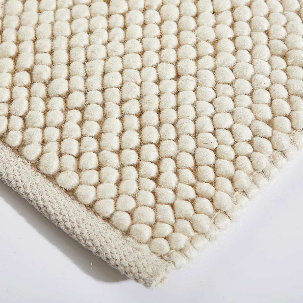RUČNĚ TKANÝ KOBEREC, 90/160 cm, krémová - krémová, Natur, textil (90/160cm) - Linea Natura