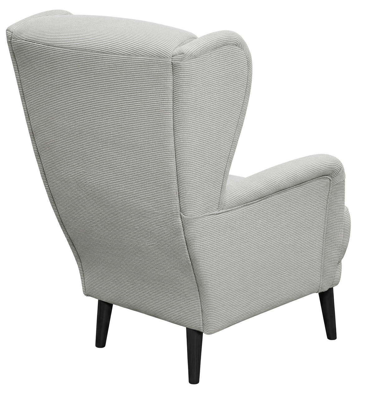 SESSEL Cord Grau  - Schwarz/Grau, Modern, Holz/Textil (74/106/94cm) - MID.YOU