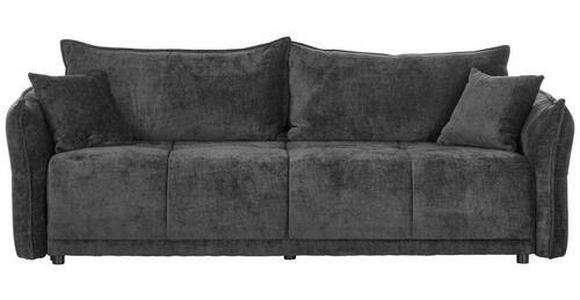 BOXSPRINGSOFA in Chenille Dunkelgrau  - Dunkelgrau/Schwarz, MODERN, Kunststoff/Textil (235/95/108cm) - Hom`in