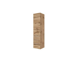 MIDISCHRANK 30/130/35 cm  - Eiche Wotan/Alufarben, KONVENTIONELL, Holzwerkstoff/Metall (30/130/35cm) - Xora