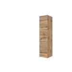 MIDISCHRANK 30/130/35 cm  - Eiche Wotan/Alufarben, KONVENTIONELL, Holzwerkstoff/Metall (30/130/35cm) - Xora