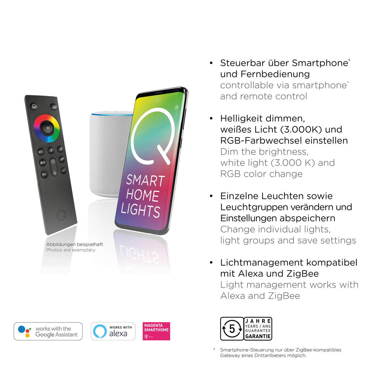 LED-HÄNGELEUCHTE  99/16,5/120 cm    - Edelstahlfarben, Design, Glas/Kunststoff (99/16,5/120cm) - Just Light