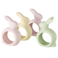 SERVIETTENRINGESET    - Pink/Lila, LIFESTYLE, Keramik (3/6/8,8cm)