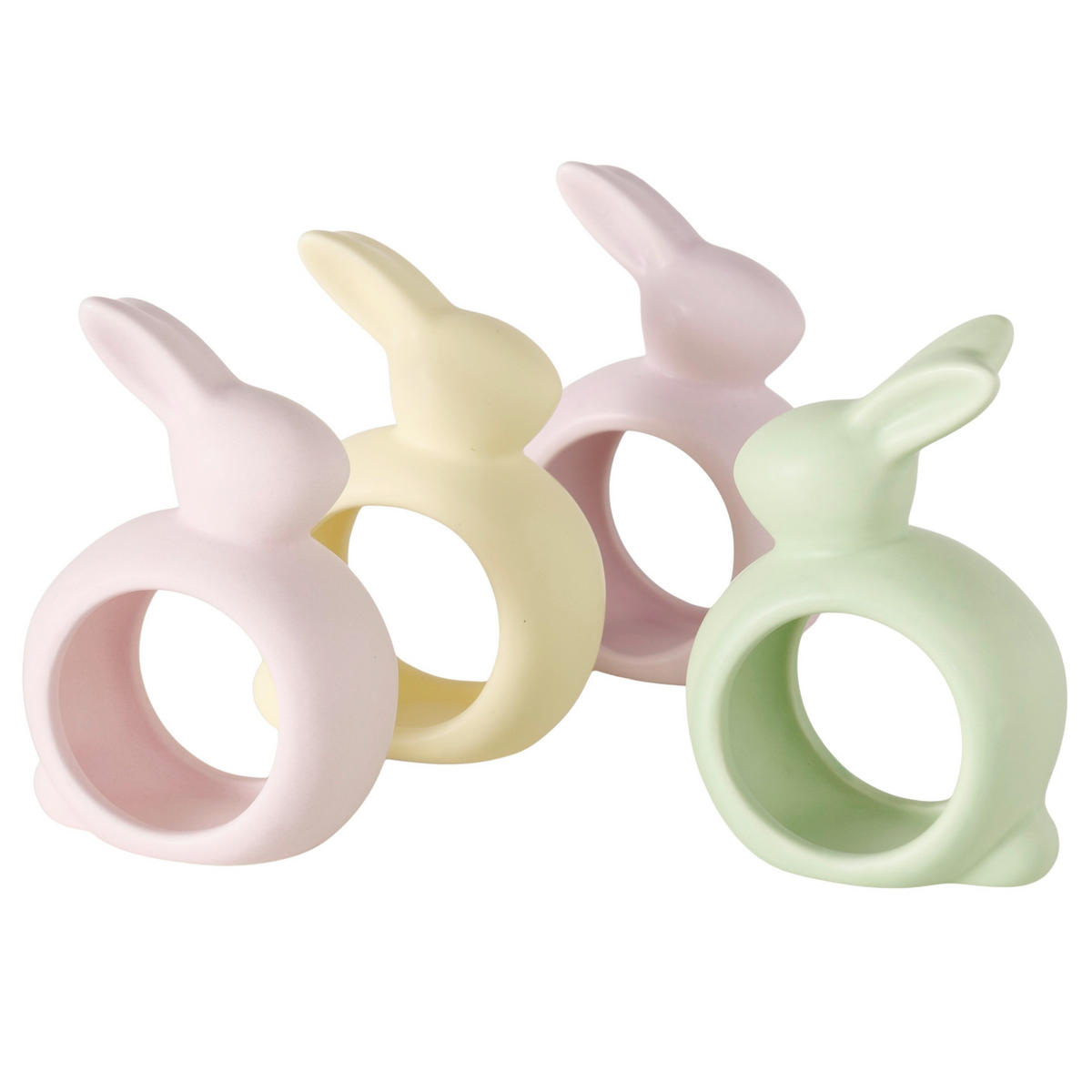 SERVIETTENRINGESET    - Pink/Lila, LIFESTYLE, Keramik (3/6/8,8cm)