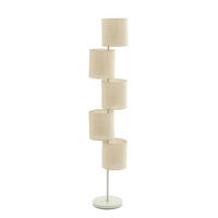 STEHLEUCHTE Benigno 32/155,5/32 cm   - Braun, MODERN, Kunststoff/Textil (32/155,5/32cm) - Light & Living