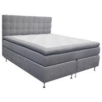 KONTINENTALSÄNG 180/200 cm  i grå  - grå, Klassisk, metall/trä (180/200cm) - Cassando