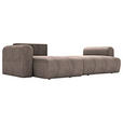 ECKSOFA in Cord Braun  - Schwarz/Braun, MODERN, Kunststoff/Textil (150/245cm) - Carryhome