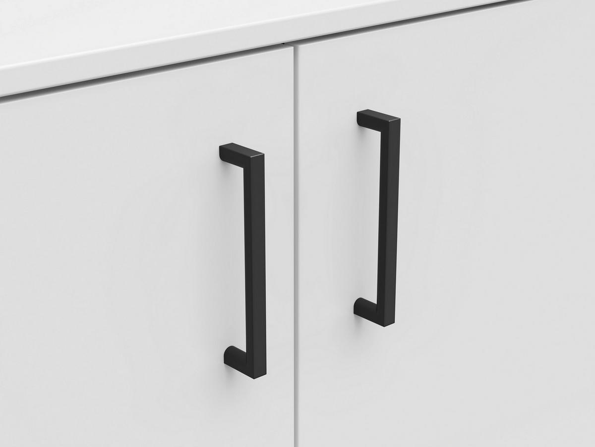 KOMODA   80/83/52 cm   bijela  - bijela/crna, Moderno, drvni materijal/plastika (80/83/52cm) - Carryhome