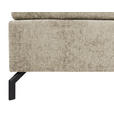 BOXSPRINGBETT 180/200 cm,  in Hellbraun, Topper, H2 + H3 = mittel + fest  - Hellbraun/Schwarz, Design, Textil/Metall (180/200cm) - Esposa