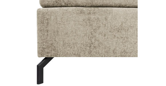 BOXSPRINGBETT 180/200 cm,  in Hellbraun, Topper, H2 + H3 = mittel + fest  - Hellbraun/Schwarz, Design, Textil/Metall (180/200cm) - Esposa
