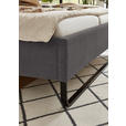 POLSTERBETT Grau 180/200 cm  - Schwarz/Grau, Basics, Textil/Metall (180/200cm) - Xora