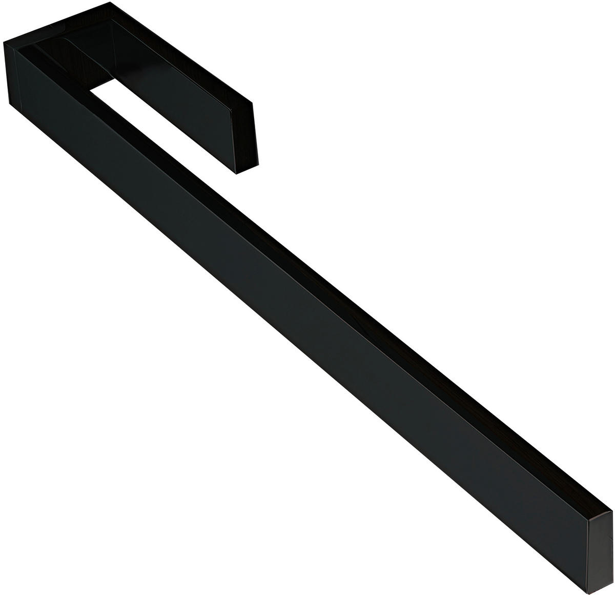 HANDTUCHHALTER 5,5/3/39 cm  - Schwarz, MODERN, Metall (5,5/3/39cm) - Novel