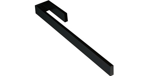 HANDTUCHHALTER 5,5/3/39 cm  - Schwarz, MODERN, Metall (5,5/3/39cm) - Novel