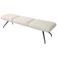 SITZBANK 200/49,5/50 cm Webstoff Schwarz, Beige  - Beige/Schwarz, Design, Textil/Metall (200/49,5/50cm) - Dieter Knoll