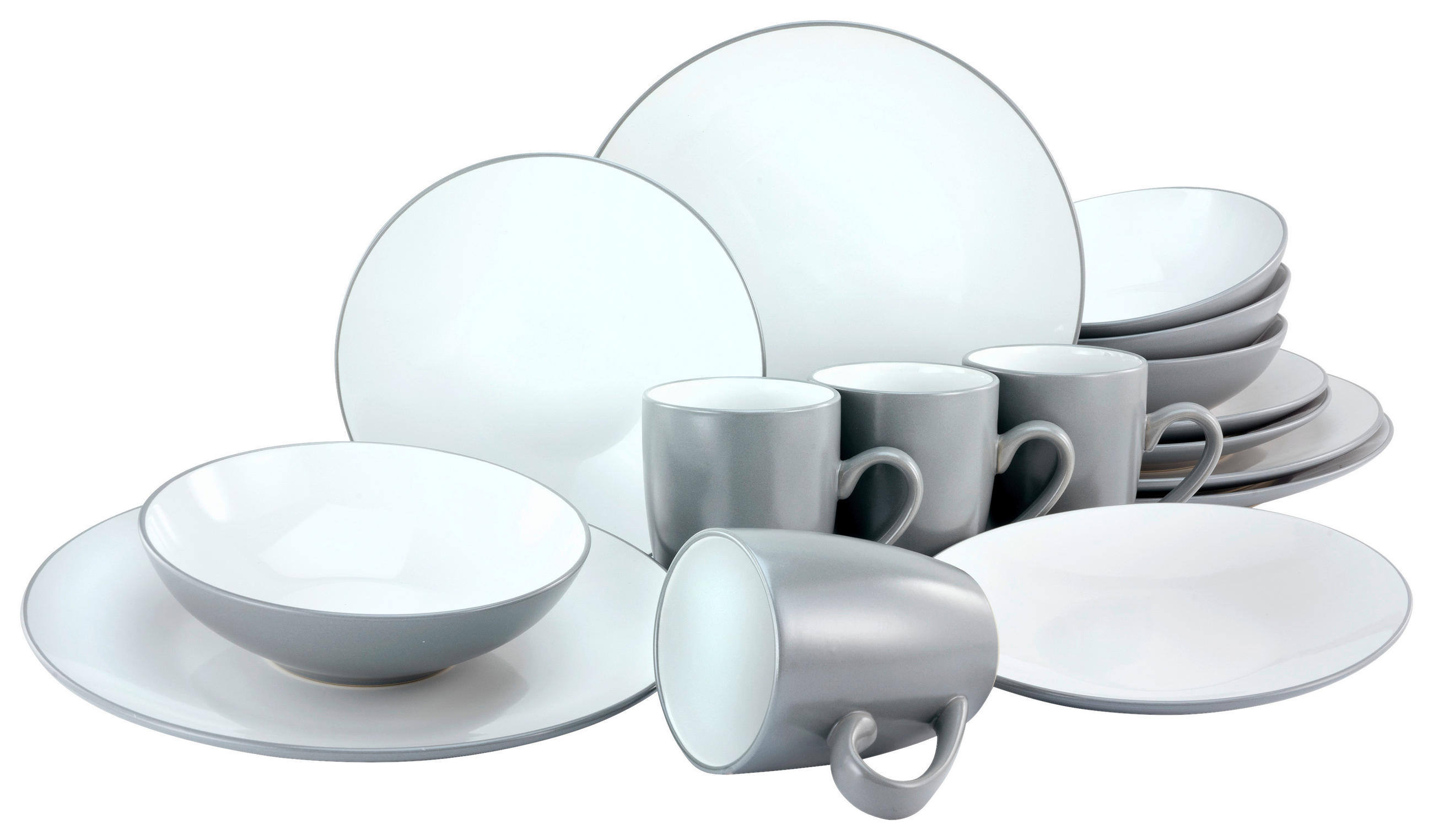 KOMBISERVICE 16-teilig  - Multicolor, Basics, Keramik (38,5/30,5/32,5cm) - Creatable