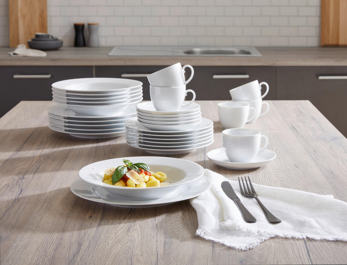 KOMBISERVICE Weiß 30-teilig Rondo  - Weiß, Basics, Keramik - Seltmann Weiden