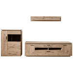 WOHNWAND 3-teilig  in Eichefarben  310/181/50 cm  - Eichefarben/Anthrazit, KONVENTIONELL, Glas/Holzwerkstoff (310/181/50cm) - Cantus