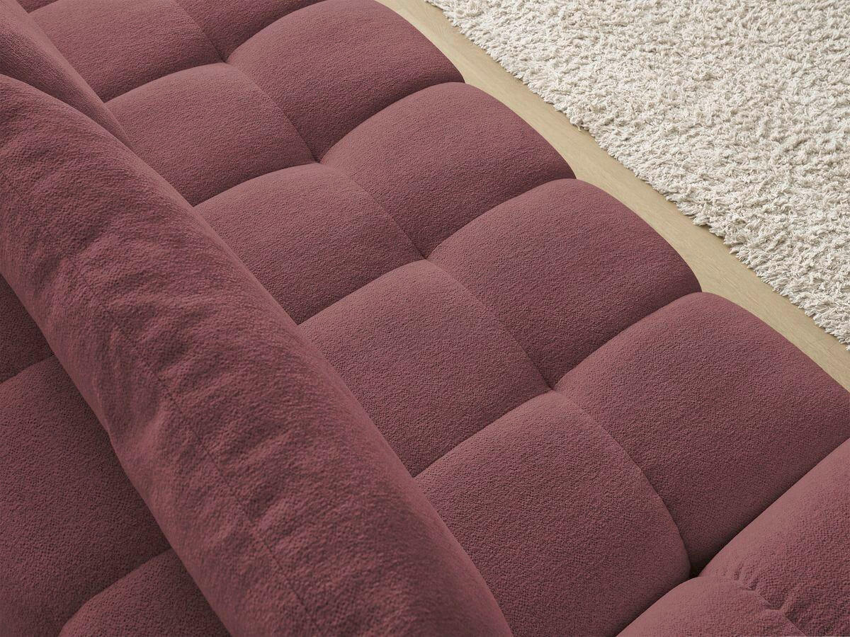 3-SITZER-SOFA EVEREST Flachgewebe Rot  - Rot/Schwarz, MODERN, Kunststoff/Textil (278/90/115cm)