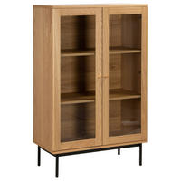 HIGHBOARD  in 90/140/40 cm  - Klar/Schwarz, Design, Glas/Holz (90/140/40cm) - MID.YOU