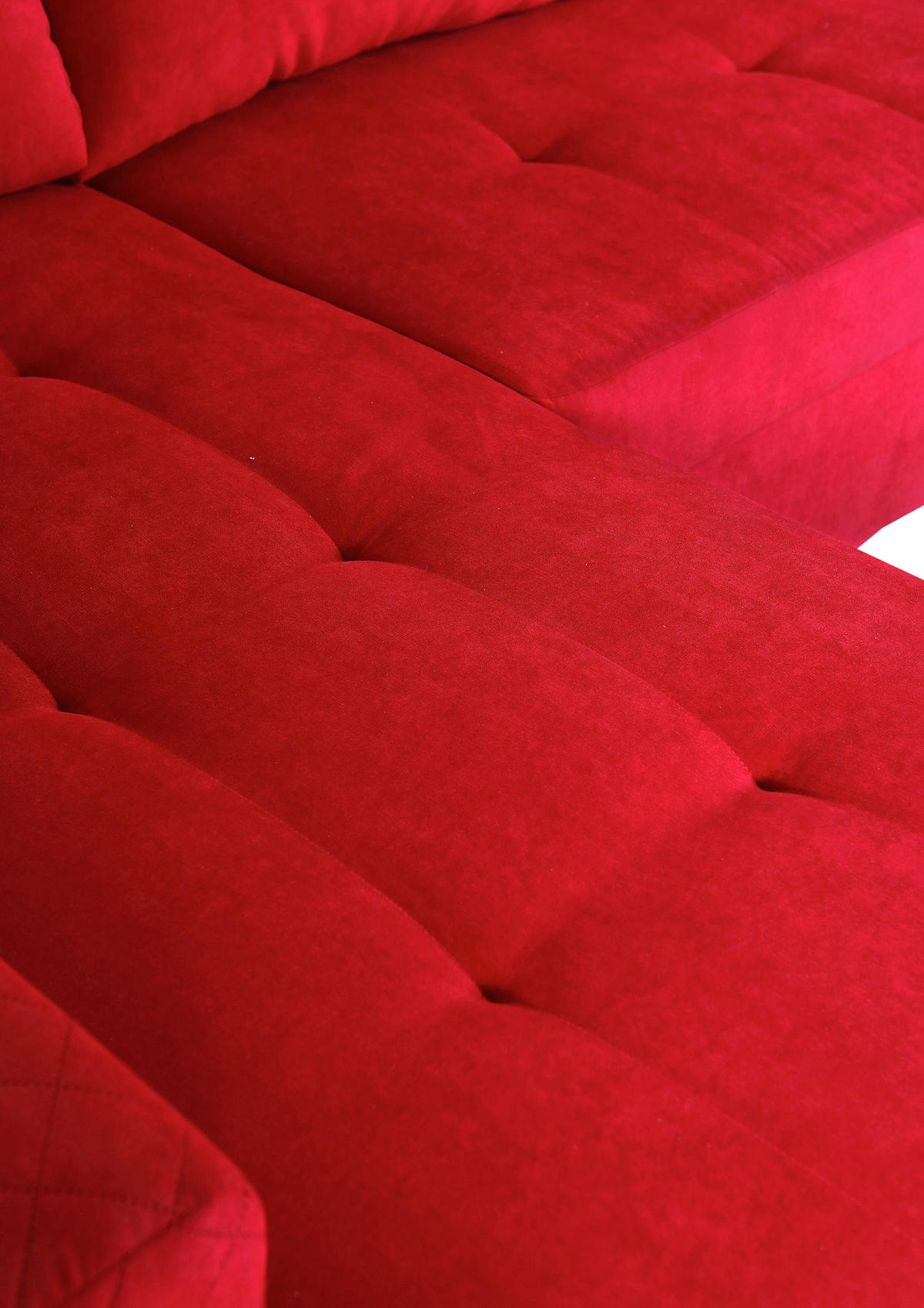 ECKSOFA Rot Flachgewebe  - Rot/Schwarz, KONVENTIONELL, Kunststoff/Textil (176/243cm) - MID.YOU