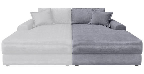BIGSOFA Cord Dunkelgrau  - Dunkelgrau/Schwarz, MODERN, Kunststoff/Textil (117/93/190cm) - Carryhome