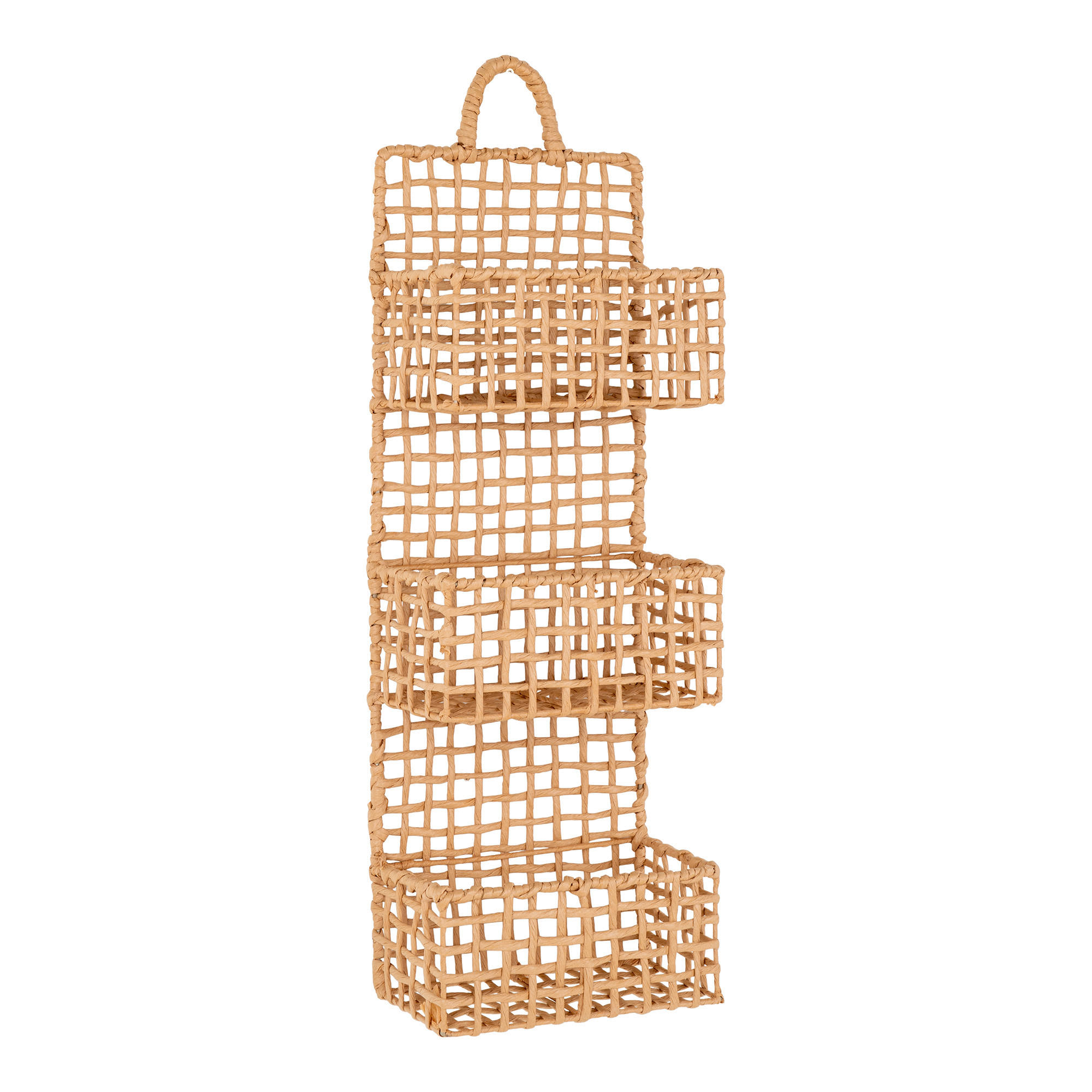 WANDREGAL Hellbraun  - Hellbraun, Design, Papier/Metall (25/70/15cm)
