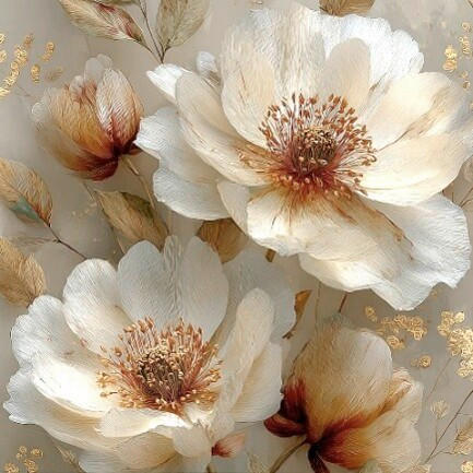 Euroart Metallbild Elegant Flowers II Mehrfarbig 80x80x2 cm