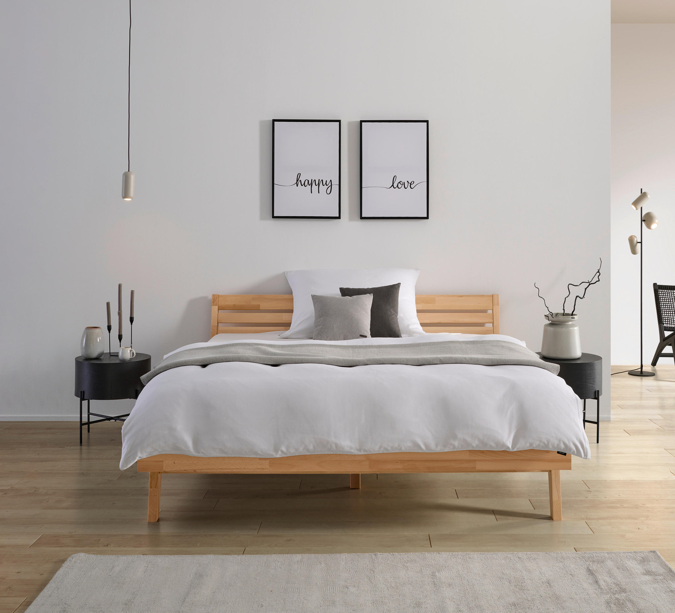 BETT 180/200 cm  in Kernbuche  - Kernbuche, MODERN, Holz (180/200cm) - MID.YOU