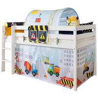 VYVÝŠENÁ POSTEĽ, 90/200 cm biela - biela/prírodná farba, Natur, drevo (90/200cm) - MID.YOU