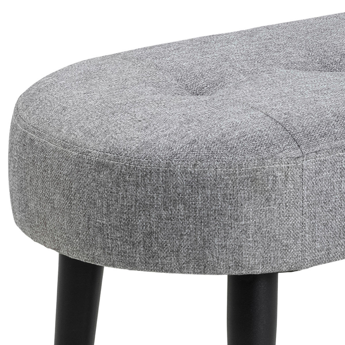 HOCKERBANK 95/46/38 cm Hellgrau  - Hellgrau, Design, Textil/Metall (95/46/38cm) - MID.YOU