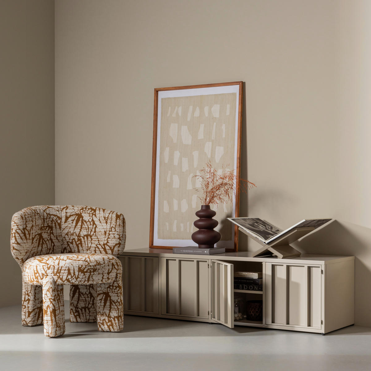 LOWBOARD LEVEL 160/44/44 cm  stehend  - Sandfarben, Design, Metall (160/44/44cm) - Livetastic