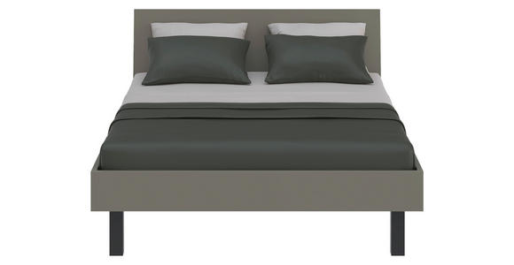 BETT 140/200 cm  in Grau, Grün  - Schwarz/Grau, Design, Holzwerkstoff/Metall (140/200cm) - Xora