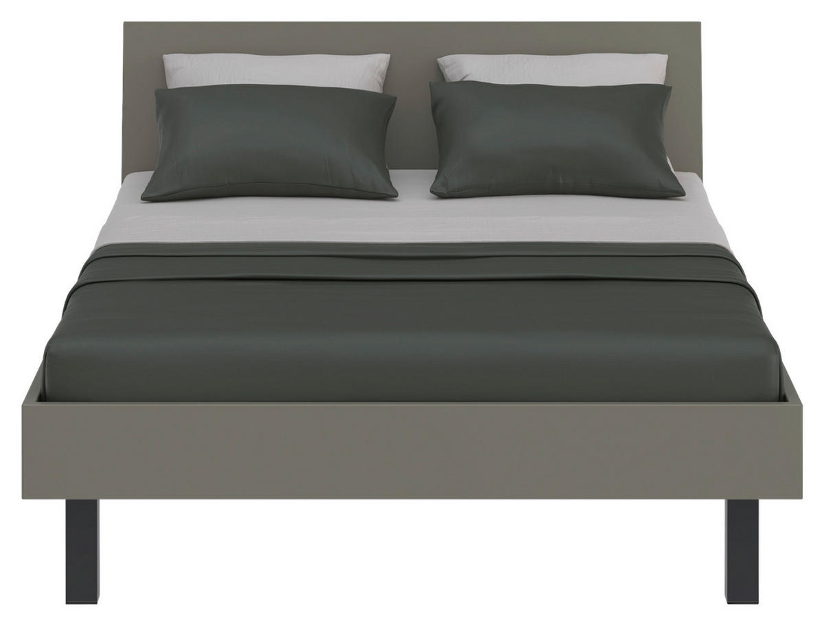 BETT 140/200 cm  in Grau, Grün  - Schwarz/Grau, Design, Holzwerkstoff/Metall (140/200cm) - Xora